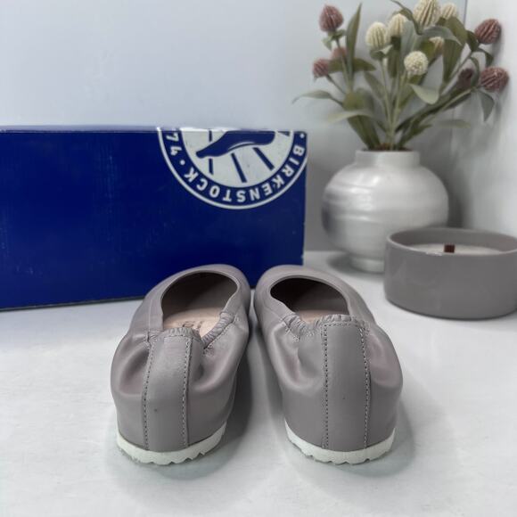 Birkenstock Celina Leather Slip On Grey 1004671 Women’s 5/EU 36 NWB FLAW Regular - Picture 4 of 13